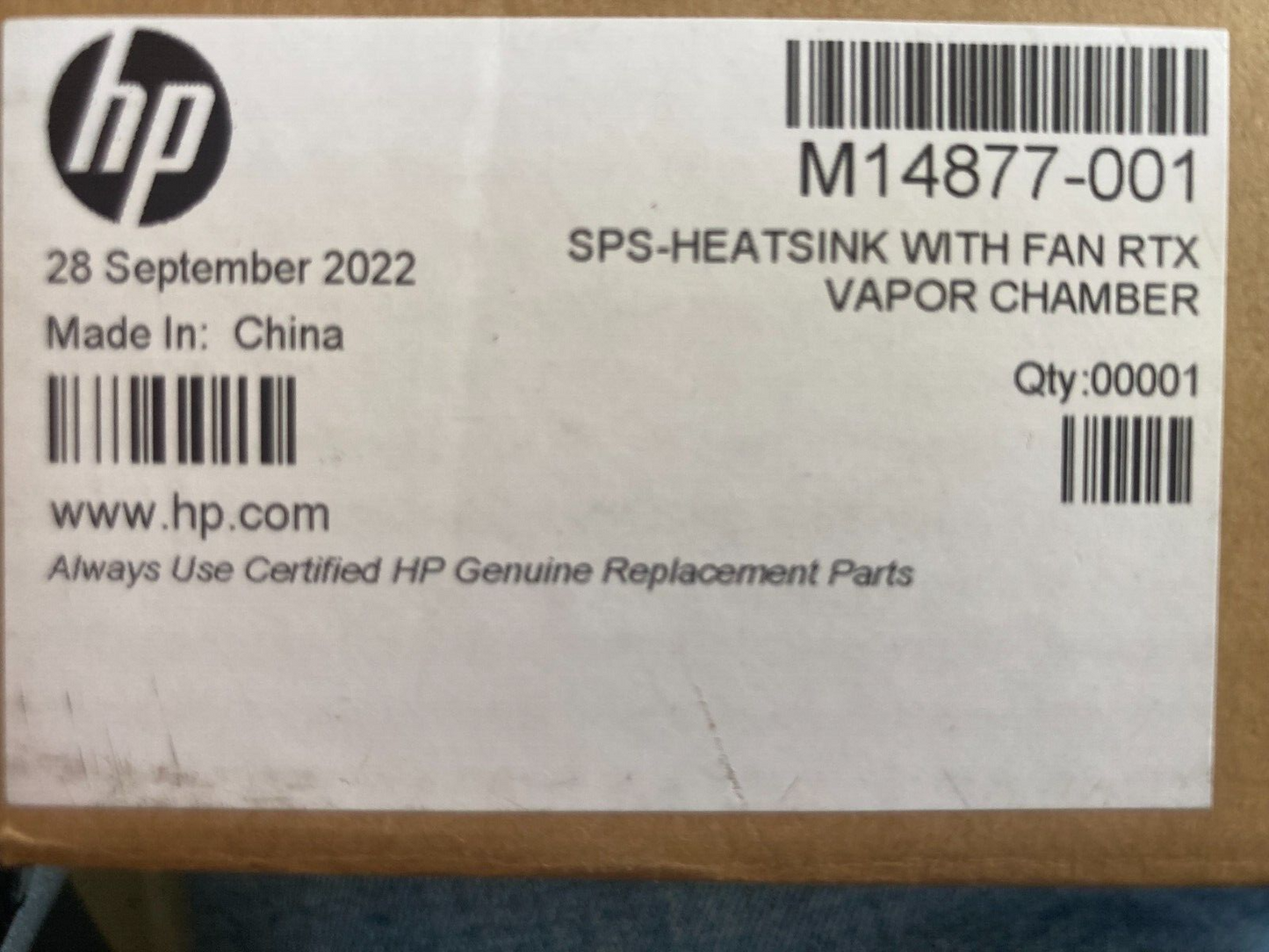 NEW HP M14877-001 HEATSINK WITH FAN RTX VAPOR CHAMBER VARIOUS LAPTOPS