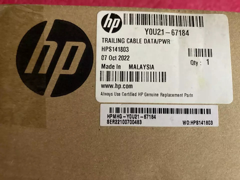 Y0U21-67184 Trailing Cable Kit Data / Power HP Latex 630W 700W 800W