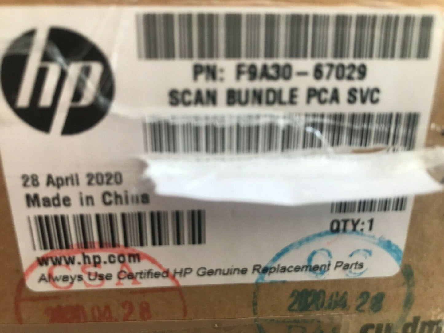 NEW HP F9A30-67029 Scan Bundle PCA SV kit DESIGNJET T830
