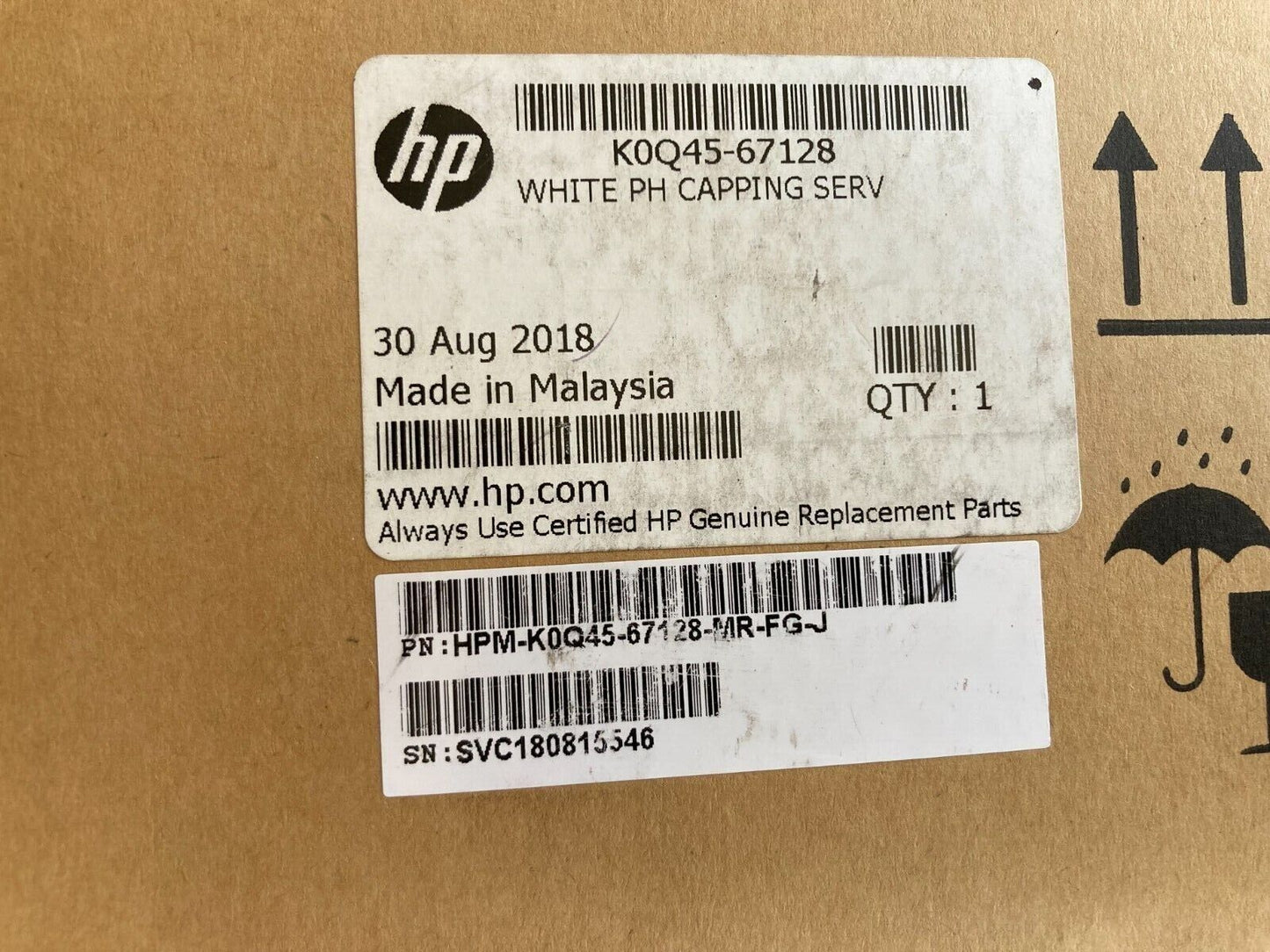 NEW Genuine HP K0Q45-67128 White PH Capping SERV LATEX R SERIES