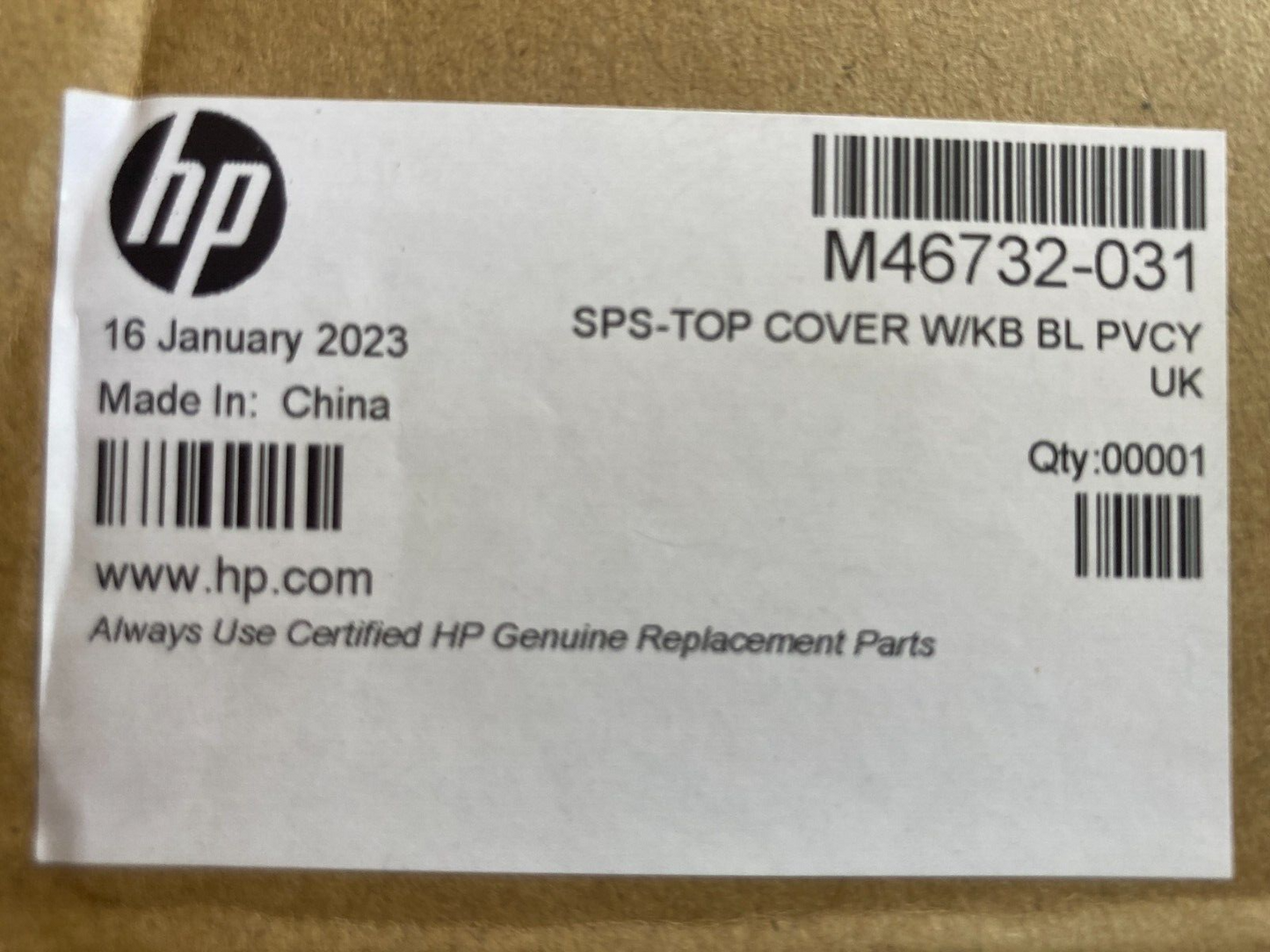 NEW GENUINE HP M46732-031  UK Keyboard Top Cover EliteBook x360 1040 G8