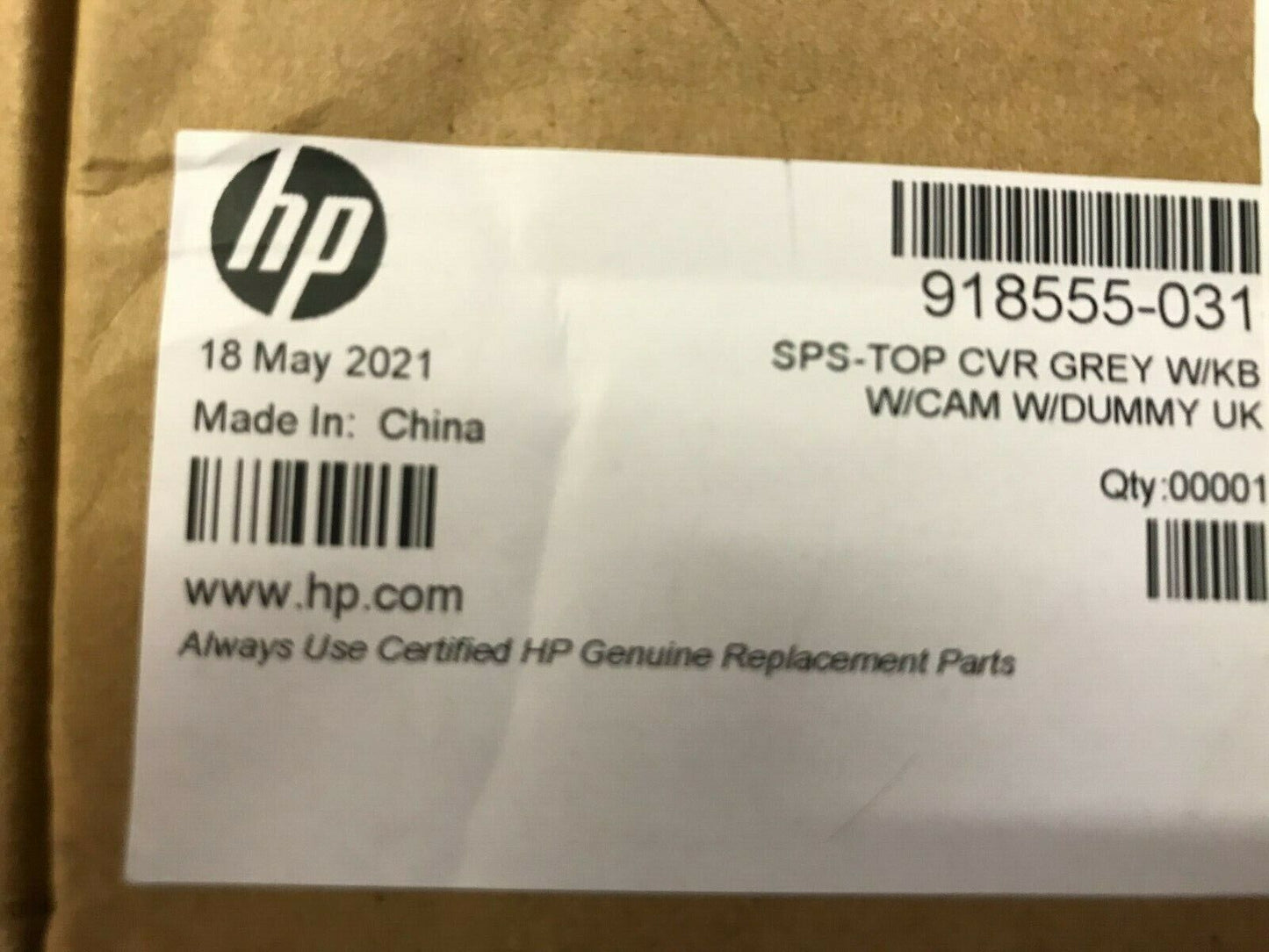 NEW Genuine HP 918555-031 PROBOOX X360 11 TOP COVER WITH UK KEYBOARD