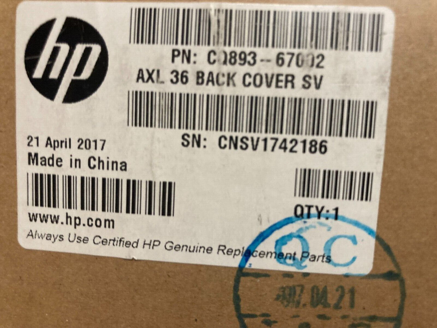 NEW HP CQ893-67002 AmpXL 36 Back cover DESIGNJET T520 T525 T530 T630 T650 + MORE