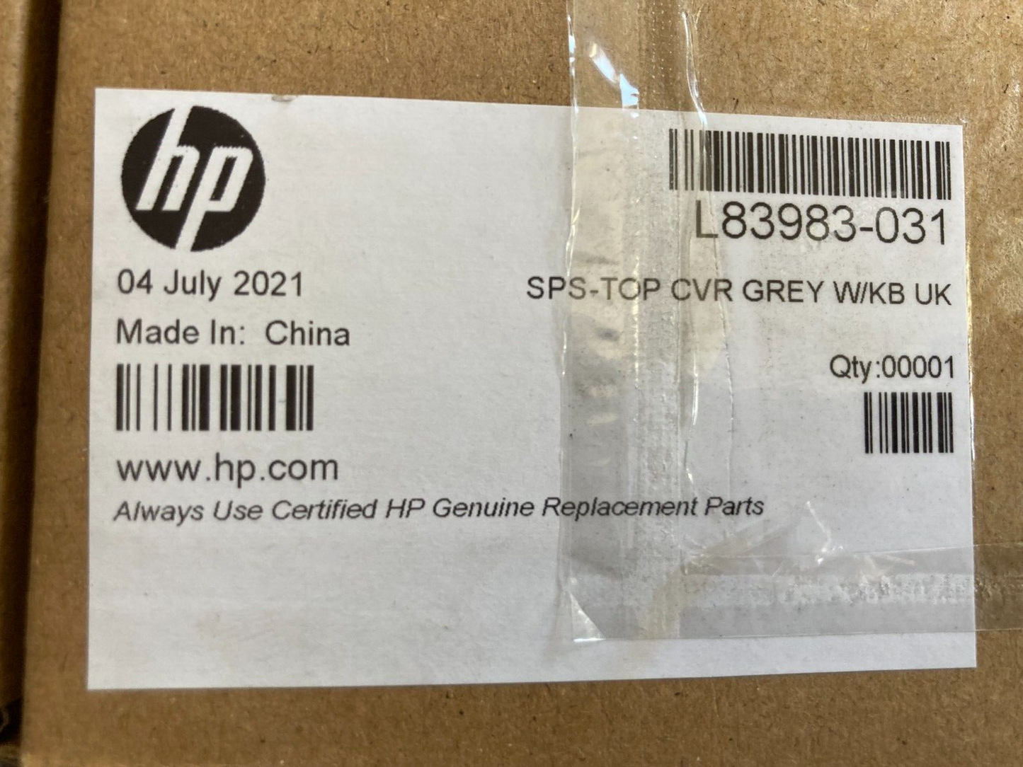 NEW  HP L83983-031 TOP COVER DARK GREY / KEYBOARD UK Probook x360 11 G5