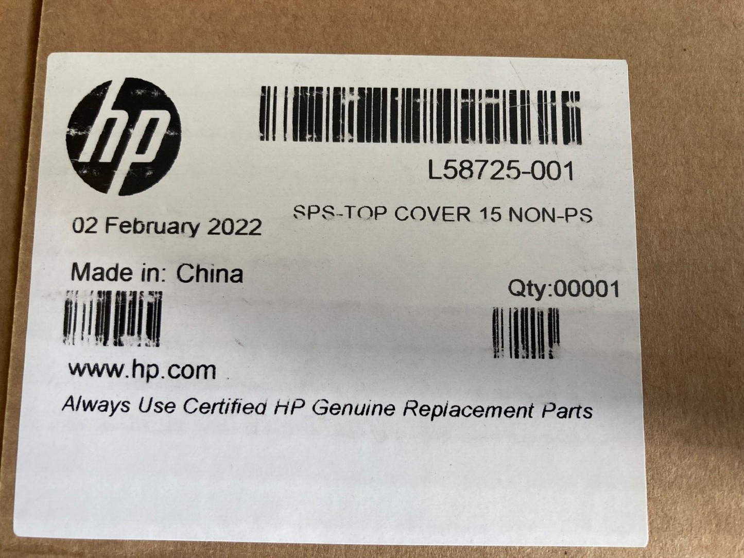 NEW HP L58725-001 TOP COVER PROBOOK 650 G5
