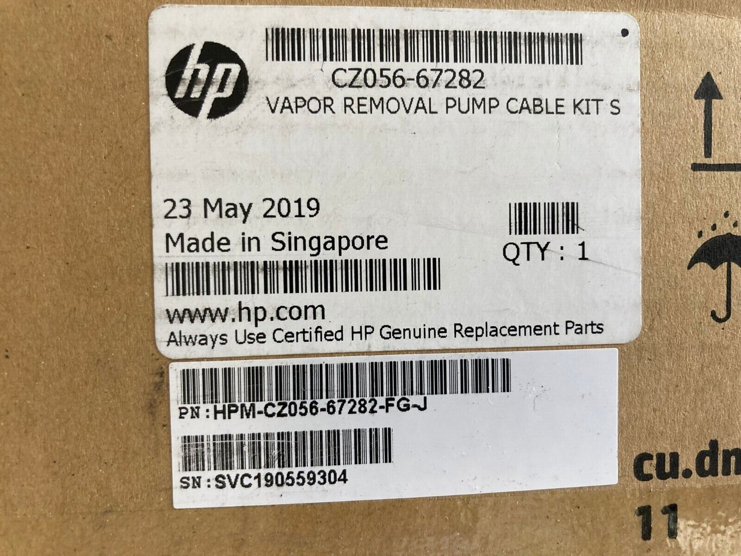 NEW GENUINE HP CZ056-67282 Vapor removal pump cable KIT SERV LATEX 3xxx