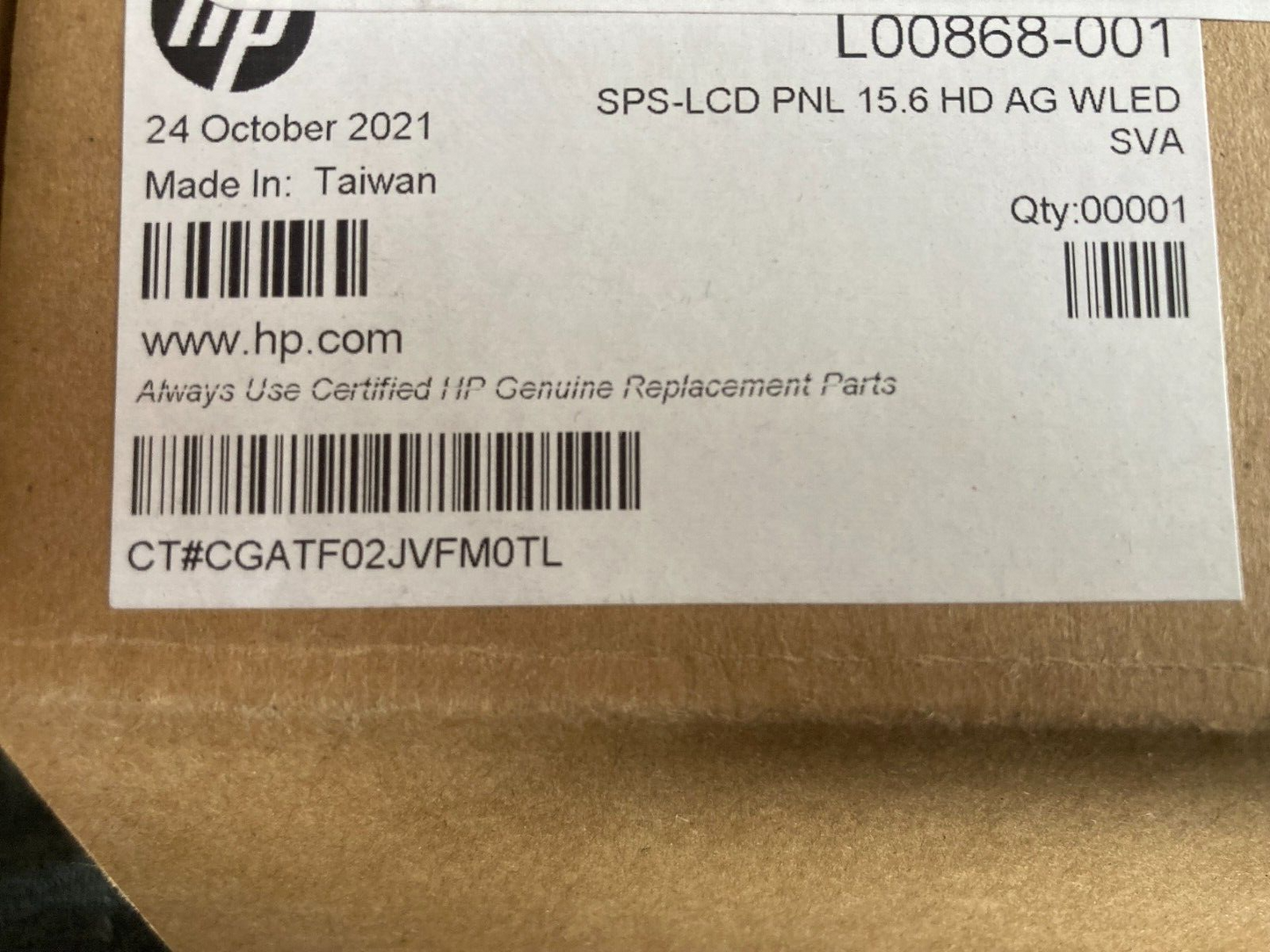 NEW GENUINE HP L00868-001 LCD DISPLAY SCREEN 15.6 HD PROBOOK 430 450 G5