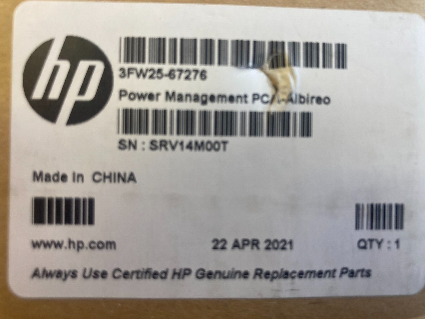 NEW HP 3FW25-67276  Deneb Albireo PCA SRV JET FUSION 5200 3D PRINTER