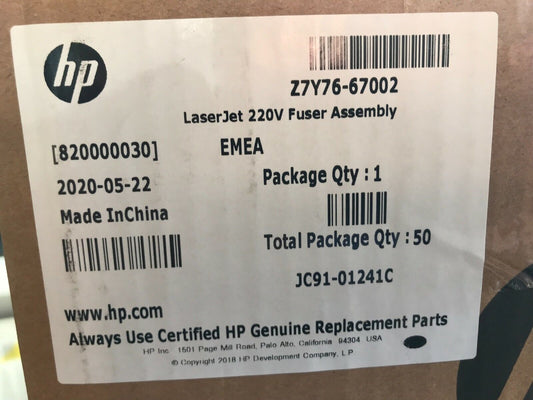 NEW HP Z7Y76-67002 X3A73-60019 FUSER 220V E82540DN E8256DN