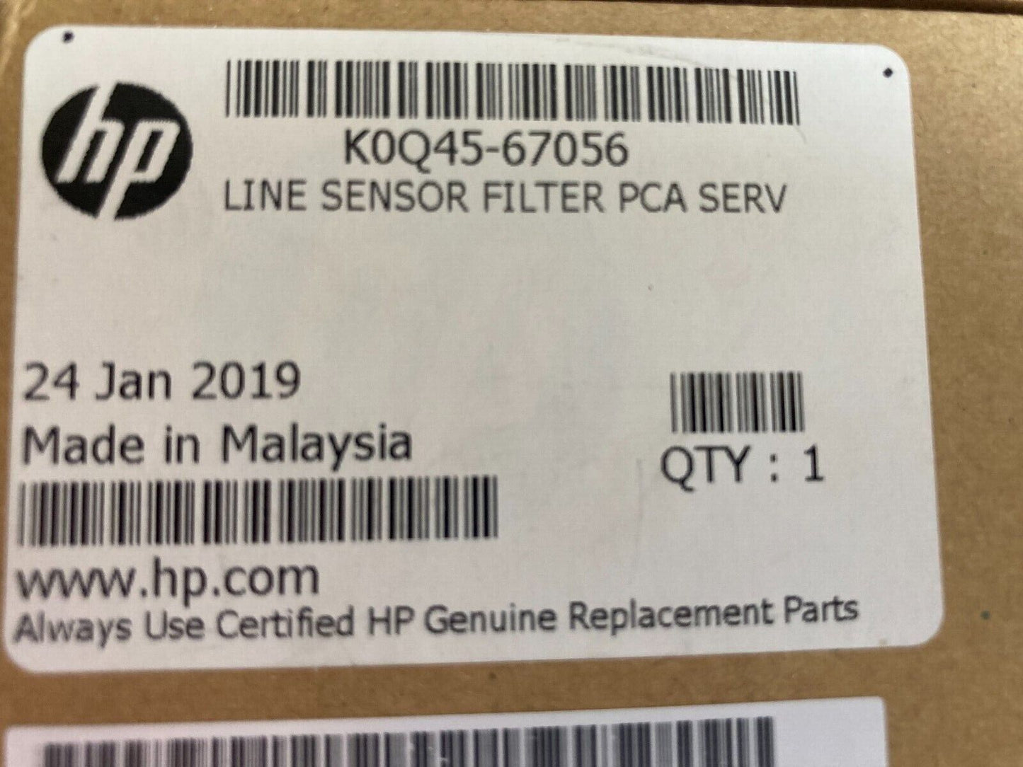 NEW  HP K0Q45-67056 Line Sensor Filter PCA SERV LATEX R1000 R2000