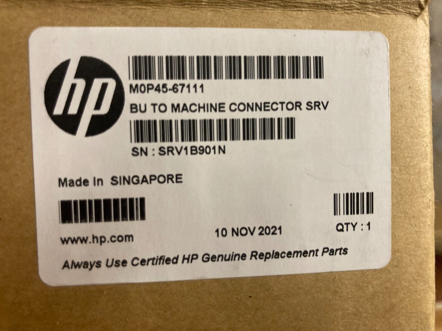 NEW HP M0P45-67111 BU to Machine connector SRV JET FUSION 3D