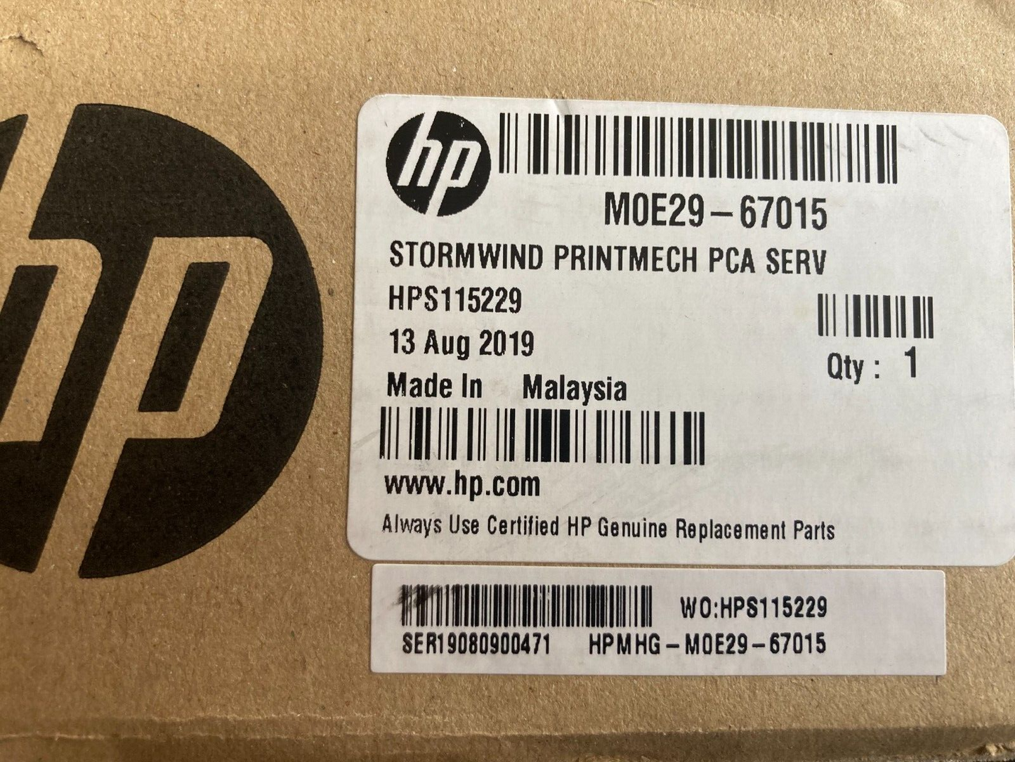 NEW HP M0E29-67015 STORMWIND PRINTMECH PCA SERV LATEX 560