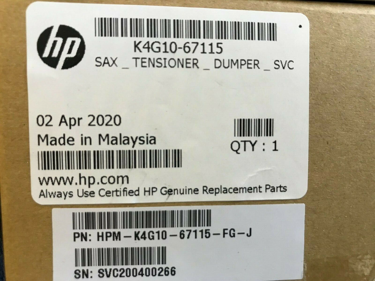 NEW HP K4G10-67115 SAX_Tensioner_Dumper_SVC LATEX 3000 3100 3200 3500 3600