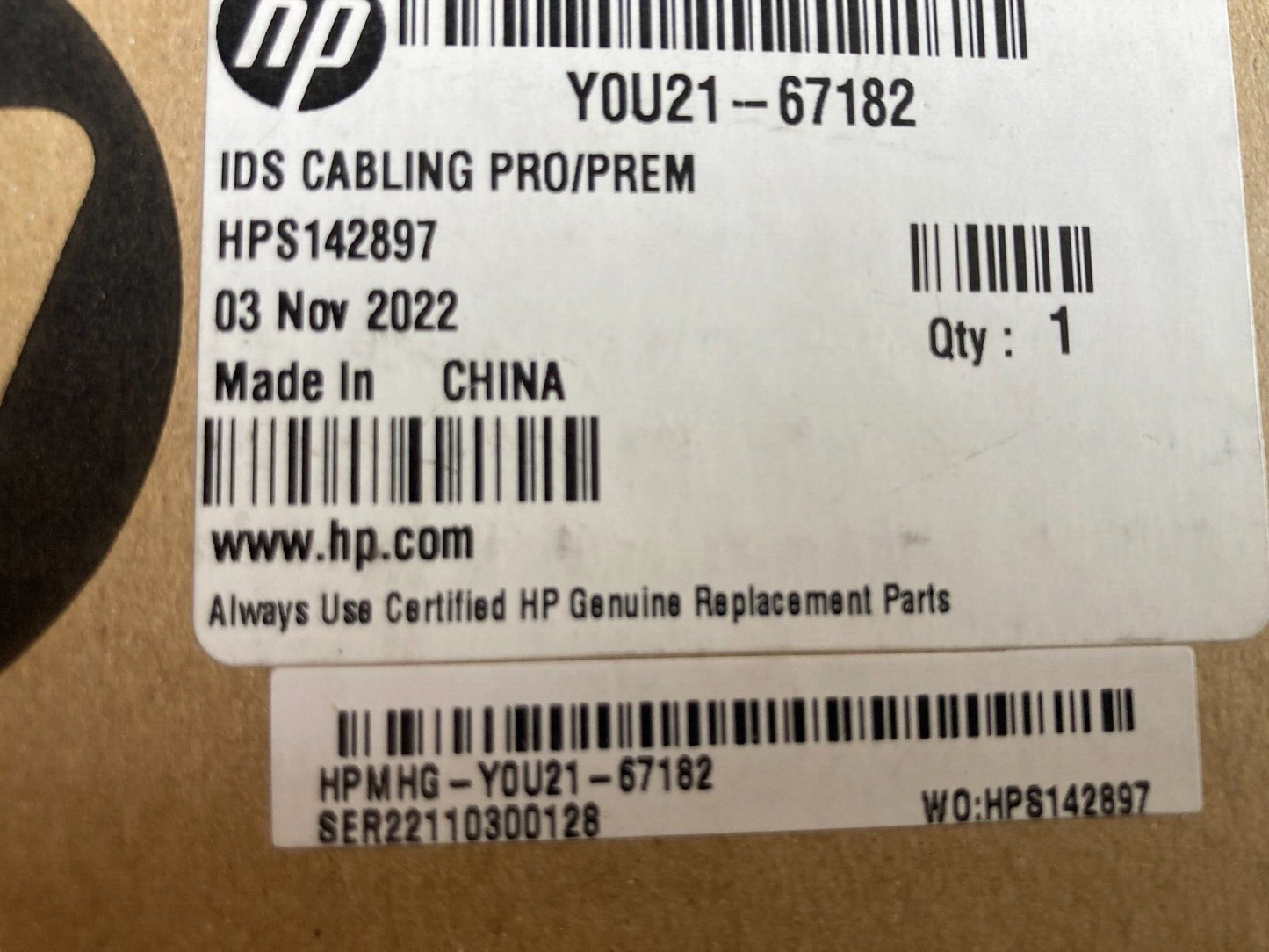 NEW HP Y0U21-67182 IDS Cabling Kit LATEX 800/800W