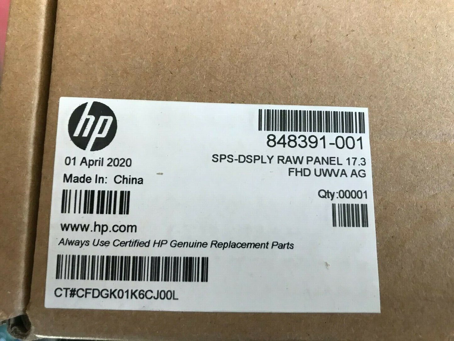 NEW GENUINE HP 848391-001 17.3 inch FHD SVA AntiGlare display panel