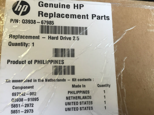 NEW BOXED HP M0P44-67111 LASERJET CM6030 CM6040 HARD DRIVE KIT 2.5" 320GB